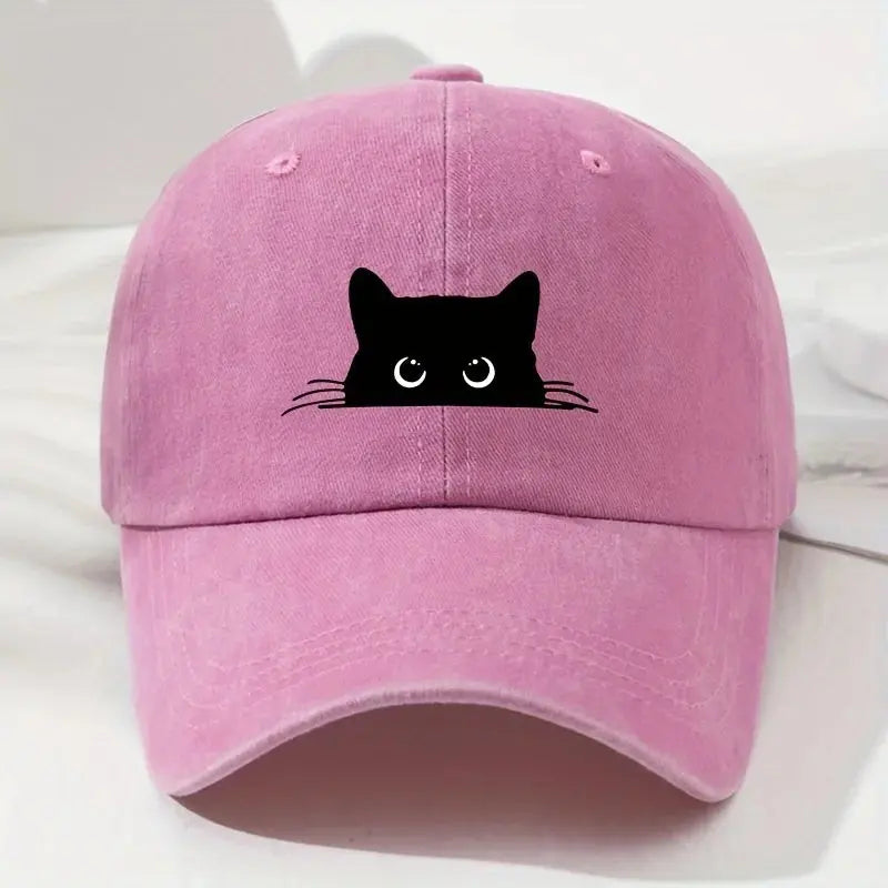 Casquette Imprimé - Chat Noir