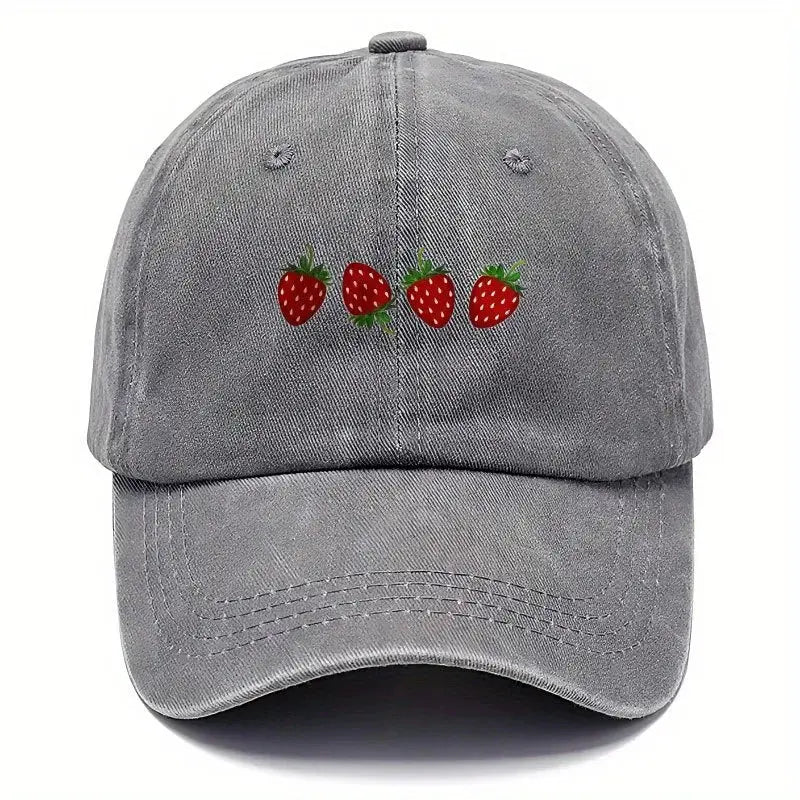 Casquette Motif - Fraise Caporia