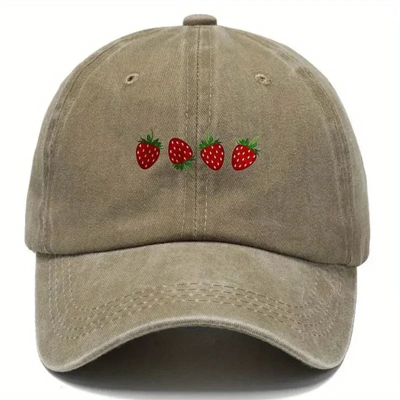 Casquette Motif - Fraise Caporia
