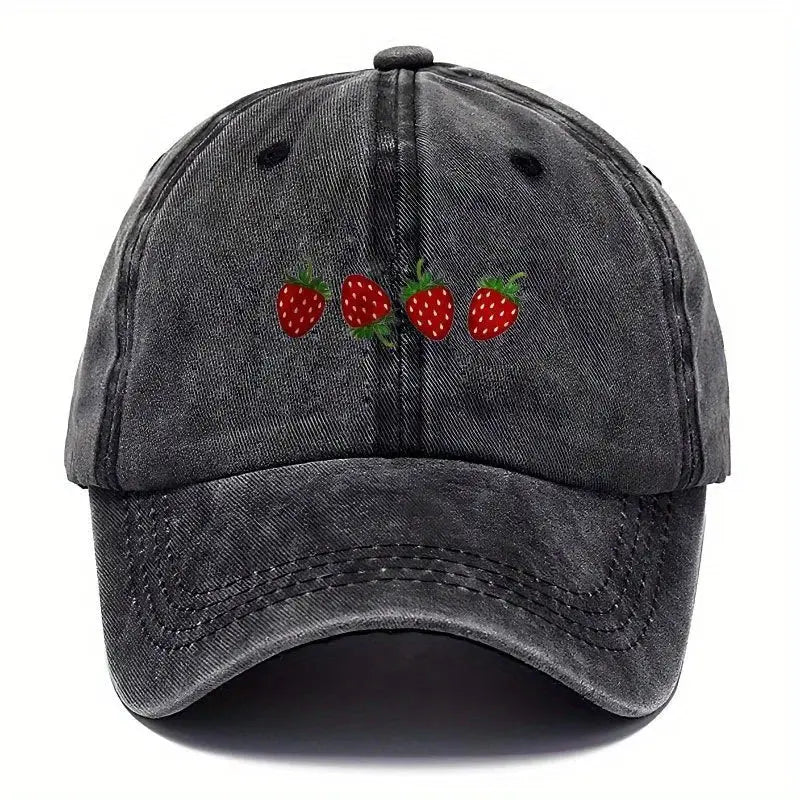 Casquette Motif - Fraise Caporia
